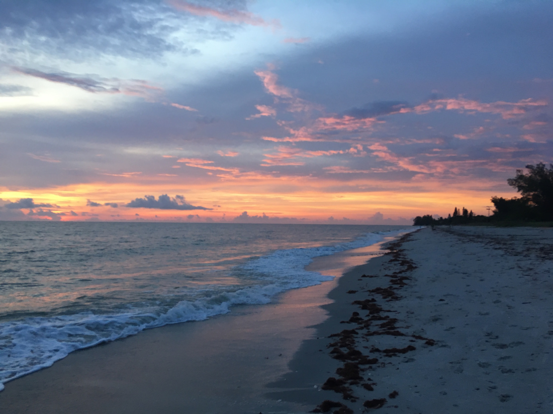 Západ slnka na Manasota Key Beach